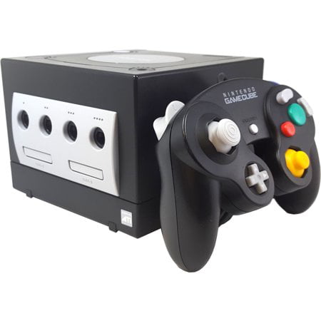 Restored Nintendo GameCube Game Console Jet Black Controller AV Power Cables (Refurbished)