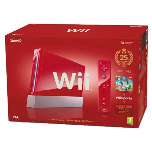 Restored Wii Hardware Bundle Red (Refurbished)