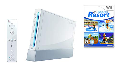 Nintendo Wii White Console w/ Wii Sports, Wii Sports Resort & Wii