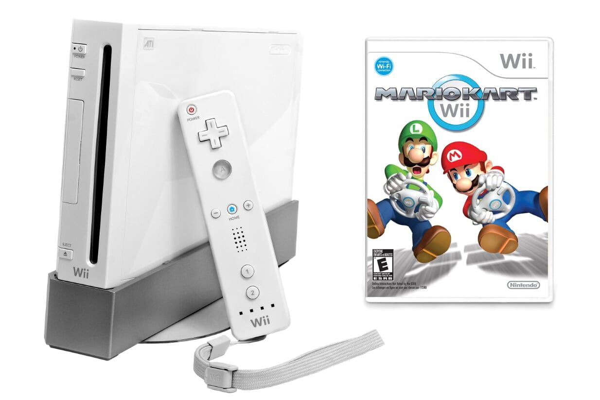 Restored Nintendo Wii Console White - Mario Kart Wii (Refurbished)