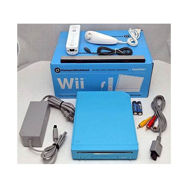 Restored Nintendo Wii Limited Edition Blue Video Game Console Home System RVL-101 GameCube (Refurbished)