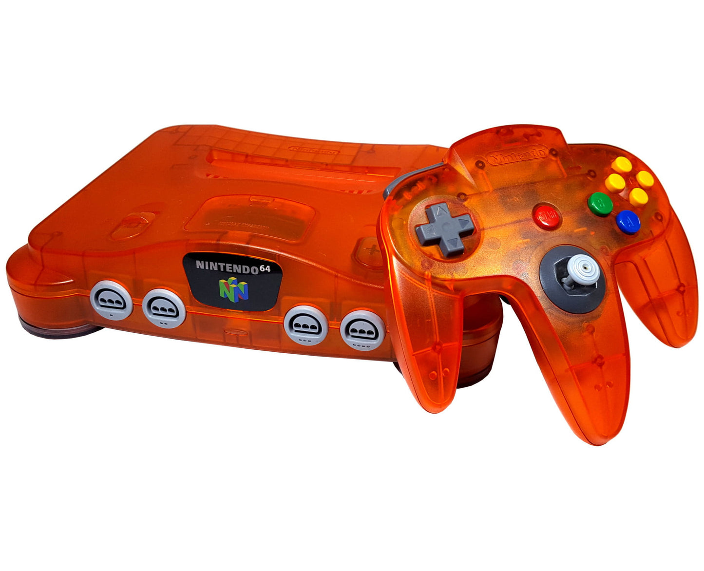 Restored Nintendo 64 System Video Game Console Fire Orange with Matching Controller (Refurbished)