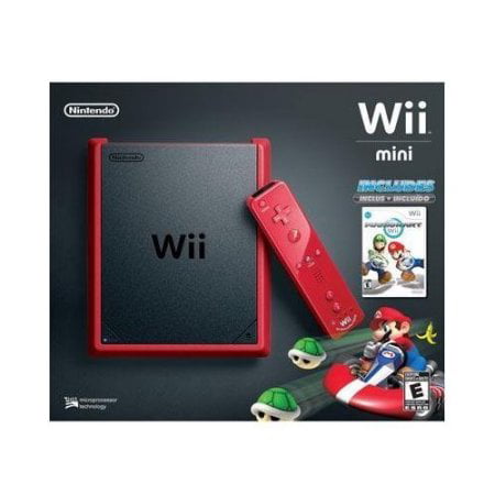 Used Nintendo Wii Mini Red/Black with Mario Kart