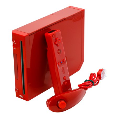 Nintendo Wii Console - Red (Refurbished)