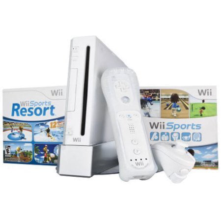 Used Wii Console Bundle with Wii Sports & Wii Sports Resort White