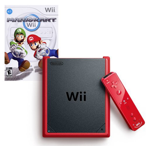 Restored Nintendo Wii Mini Red with Mario Kart (Refurbished)