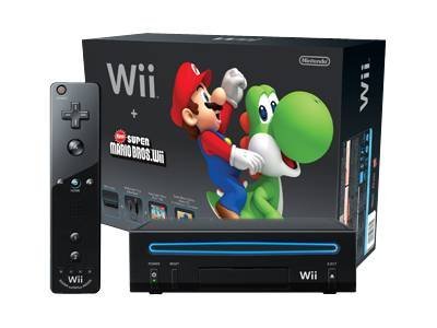Nintendo Wii - New Super Mario Bros. Pack - game console - black - New Super Mario Bros